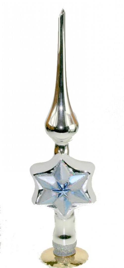 05-349 Spitze mit Stern silber-blau
