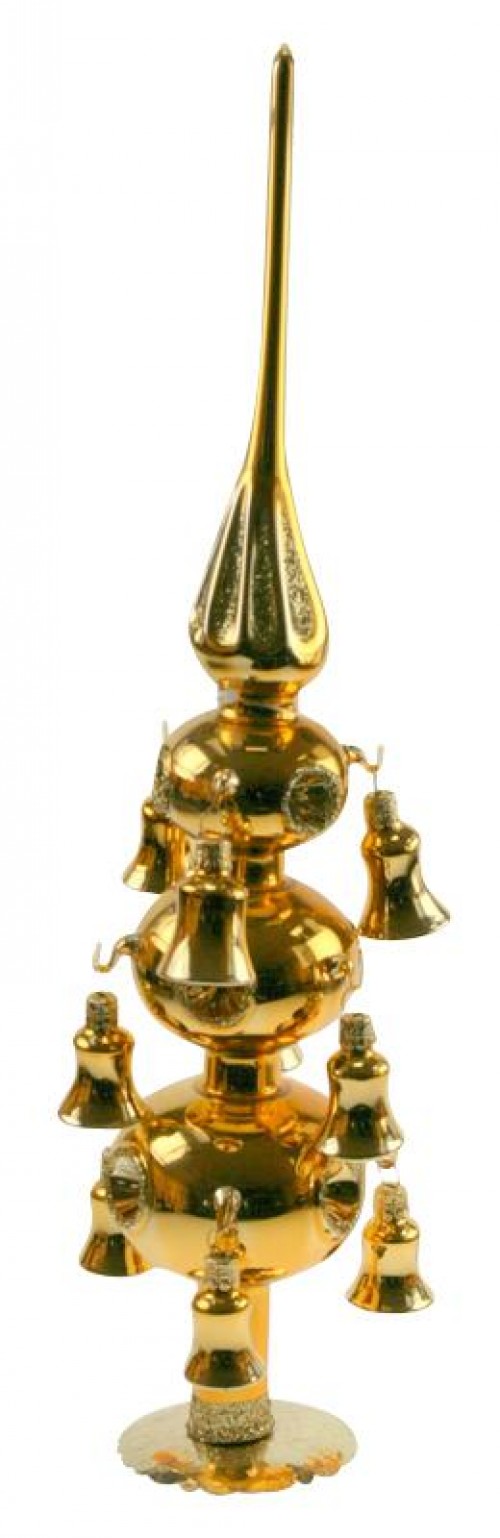 05-344 Spitze mit Glocken gold