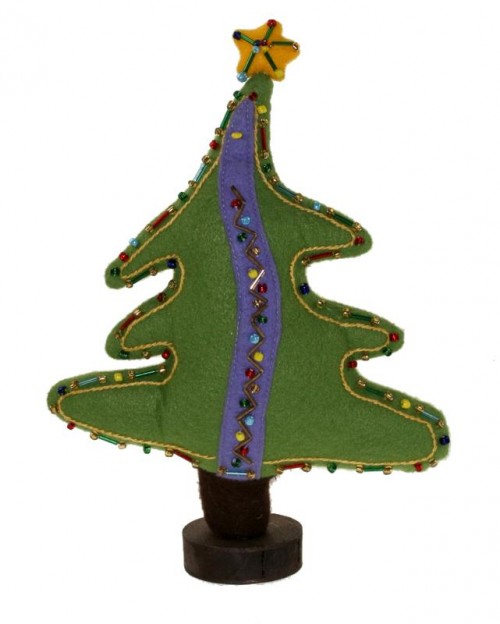 33-001 Filz Weihn.baum grün 23 cm