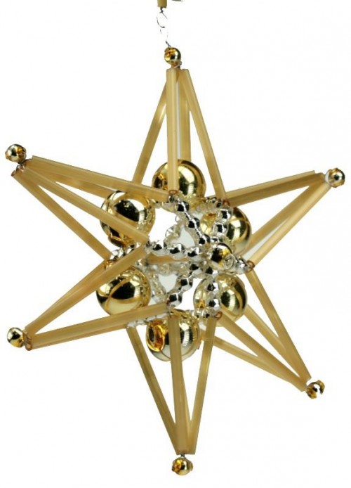 03-233 Stern 3D silber gold