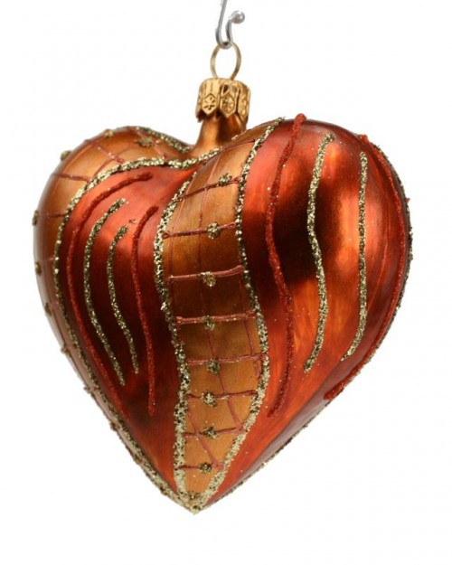 43-606 Heart with grating orange