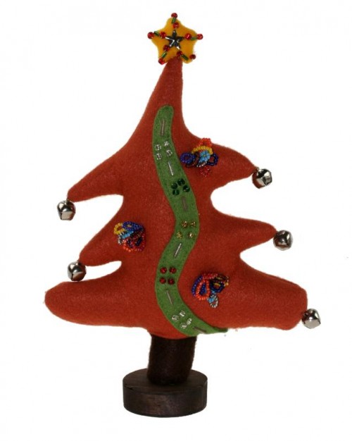 33-002 Felt Christmas tree rust 23cm