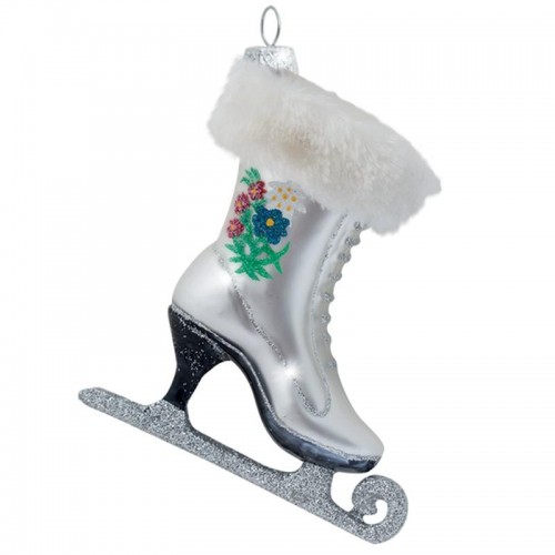 34-225 Schlittschuh mit Edelweiss und Enzian