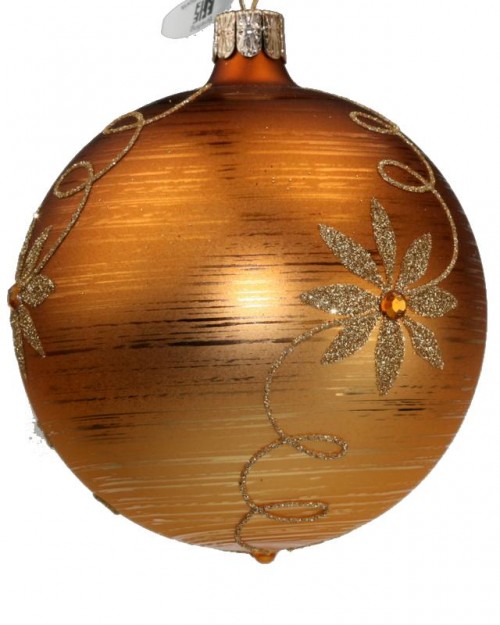 05-468 7cm vrille florale avec pierre or, orange