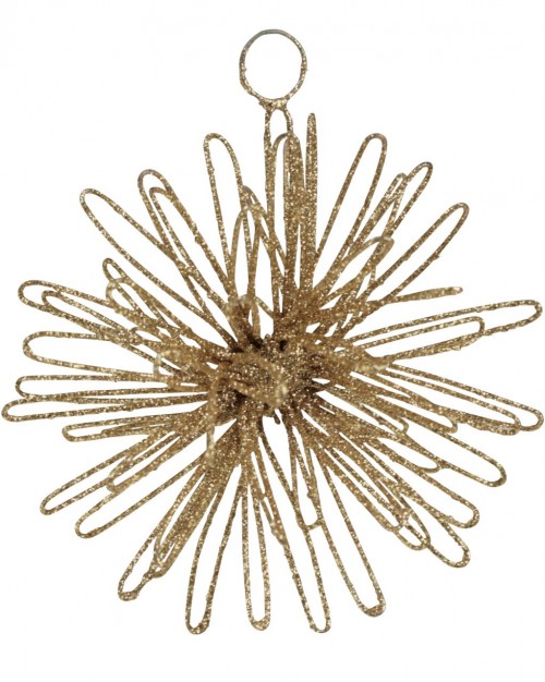 15-316-G 10cm 3D Blütenblatt-Strahlen-Kugel gold