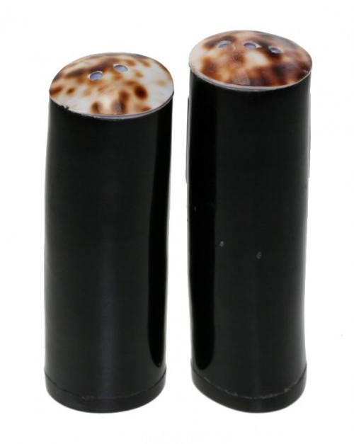 19-175 Horn schwarz Salz+Pfeffer hoch