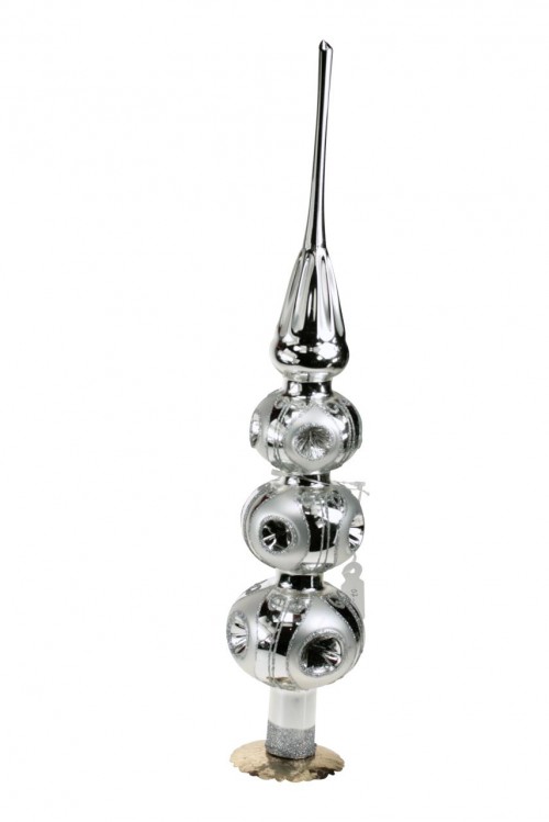 07-137 Spitze 3 Kugeln Reflektoren silber