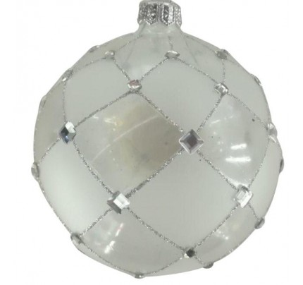 43-781 8cm Karo Diamanten transp weis