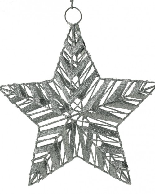 15-112 Star 3D V-motif silver