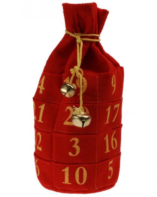 51-113 Felt bag advent calendar red