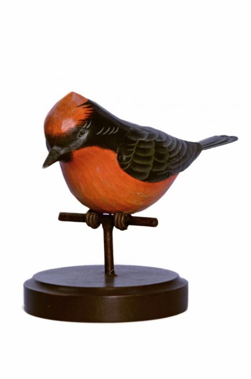 32-185 Vermilion flycatcher on base