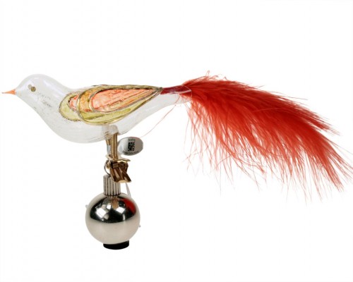 30-753 Oiseau grand ailes rose vert transp