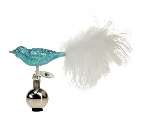 07-072-V bird goldglimmer blue