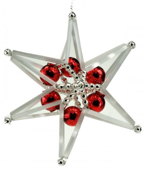 03-232 étoile 3D rouge blanc