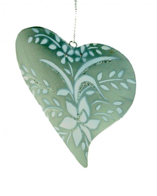 36-070 Coeur decoré argent
